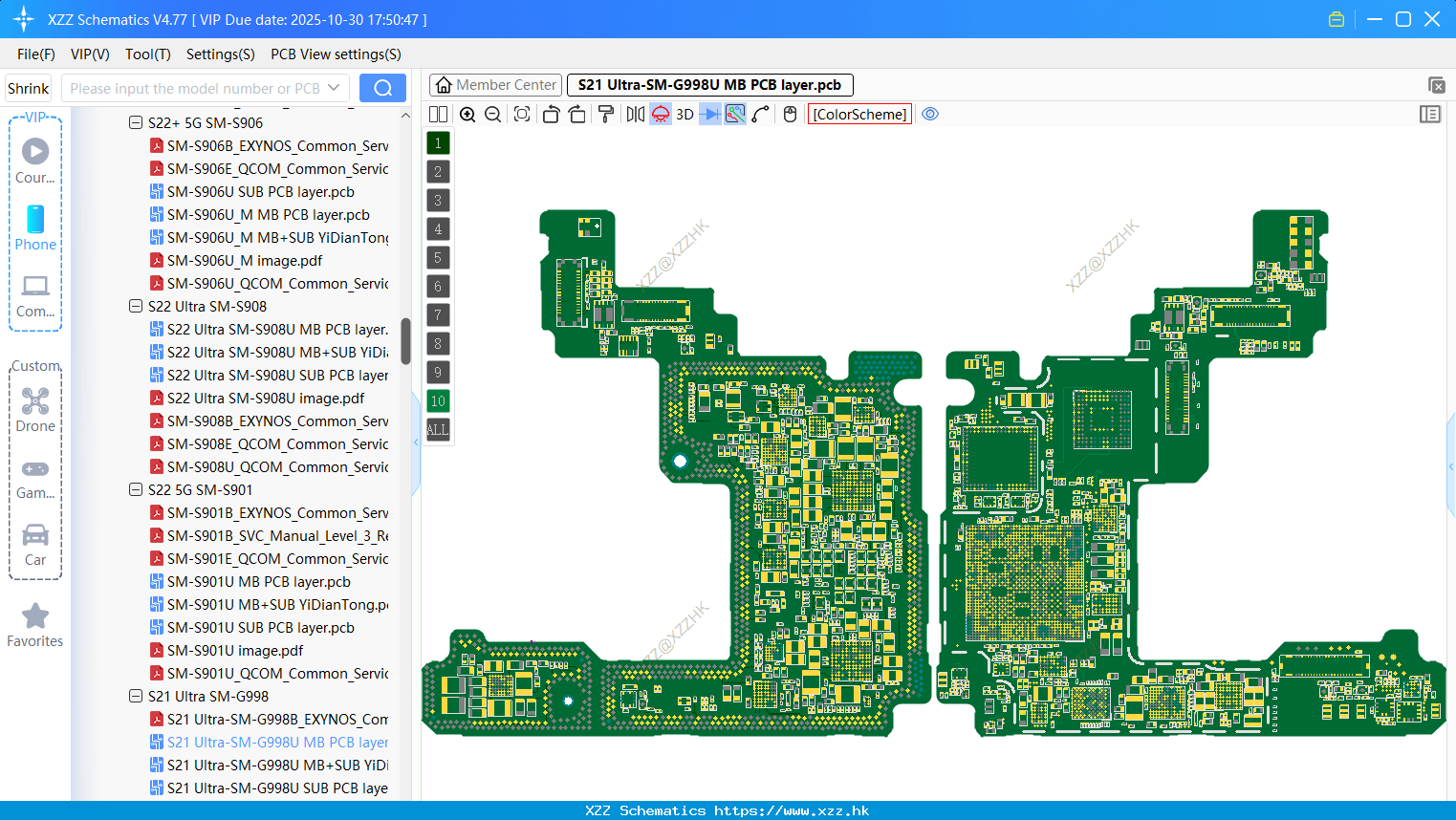 Samsung S21 Ultra-SM-G998U MB PCB Layer